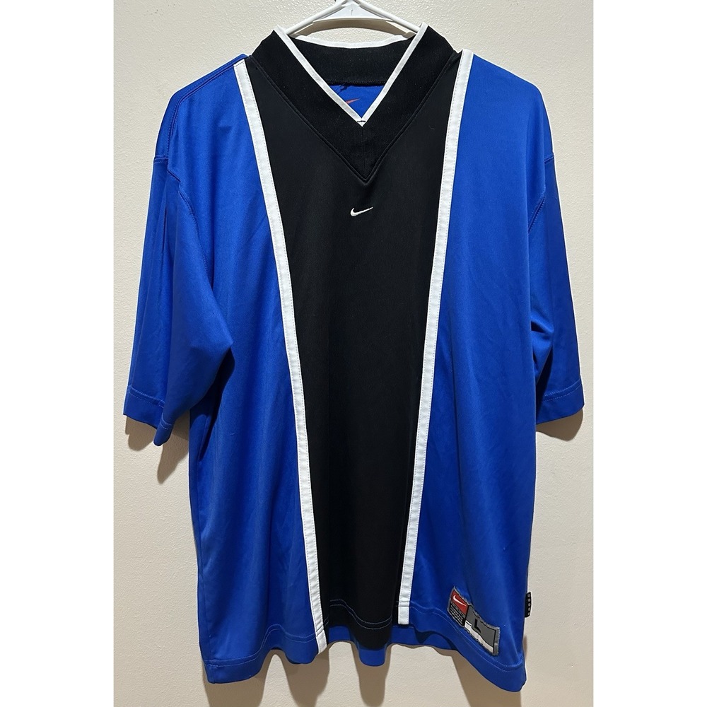 Nike Men's VINTAGE 1990's‎ Soccer Jersey Size Large - Blue/Black